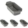 All-Clad Pro-Release Nonstick Bakeware Loaf Pan 8×4 Inch Oven Safe 450F Half Sheet, Cookie Sheet, Muffin Pan, Cooling & Baking Rack, Round Cake Pan, Loaf Pan, Baking Pan Grey(8 x 4 inch (Pack of 4))