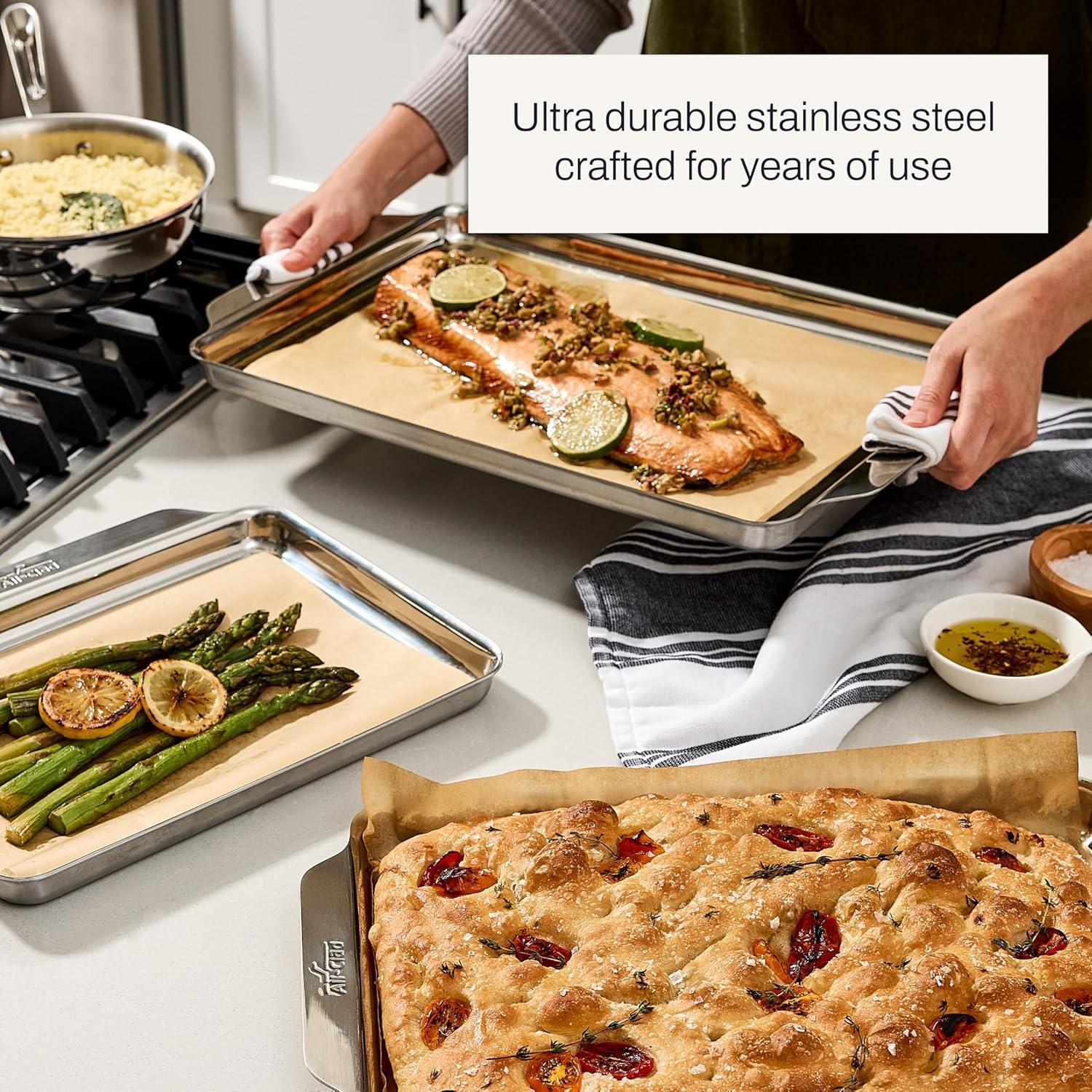 image:imageAllClad Stainless Steel Bakeware Quarter Sheet Pan 9 x 125 inch