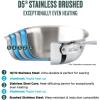 All-Clad BD55404 D5 Brushed 18/10 Stainless Steel 5-Ply Bonded Dishwasher Safe Saute Pan with Lid Cookware, 4-Quart, Silver(Silver)