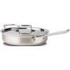 All-Clad BD55404 D5 Brushed 18/10 Stainless Steel 5-Ply Bonded Dishwasher Safe Saute Pan with Lid Cookware, 4-Quart, Silver(Silver)
