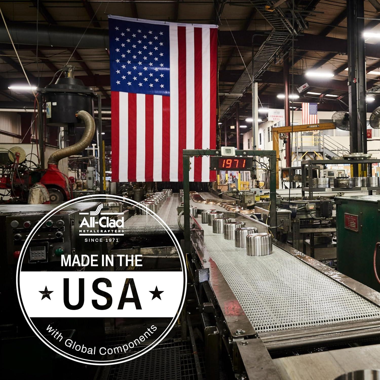 image:imageAllClad D3 Stainless Steel 5 Piece Frypan Set Made in USA Includes 8 10 and 12 Frying Pans With Lid Professional Grade Oven Safe amp Induction Compatible