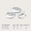 All-Clad D3® Stainless Steel 5 Piece Frypan Set- Made in USA- Includes 8″, 10″ and 12″ Frying Pans With Lid – Professional Grade -Oven Safe & Induction Compatible