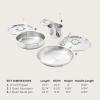 All-Clad D3® Stainless Steel 6 Piece Cookware Set- Made in USA- Includes 12″ Fry Pan, 2 Qt Saucepan, 4 Qt Sautépan, Professional Grade -Oven Safe & Induction Compatible