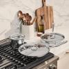 All-Clad D3® Stainless Steel 6 Piece Cookware Set- Made in USA- Includes 12″ Fry Pan, 2 Qt Saucepan, 4 Qt Sautépan, Professional Grade -Oven Safe & Induction Compatible