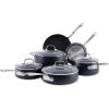 All-Clad HA1 Expert Hard Anodized Nonstick Cookware Set (10 Piece) Pots, Frying Pans, Dishwasher-Safe, Oven-Safe Up to 500°F Compatible with All Stovetops (Gas, Electric & Induction) – Black(13 Piece Set)