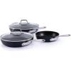 All-Clad HA1 Expert Hard Anodized Nonstick Fry Pan 2 Piece Set, 8″ & 10″ Induction, Oven Safe 500F, Kitchen Frying Pans, Skillets, Ergonomic Handle, Premium Cookware, Dishwasher Safe, Black(5 pieces)