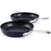 All-Clad HA1 Expert Hard Anodized Nonstick Fry Pan 2 Piece Set, 8″ & 10″ Induction, Oven Safe 500F, Kitchen Frying Pans, Skillets, Ergonomic Handle, Premium Cookware, Dishwasher Safe, Black(2-Piece Set (10″ + 12″))