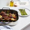 All-Clad Specialty Stainless Steel Roaster with Nonstick Rack 11×14 Inch Oven Broiler Safe 500F Roaster Pan, Pots and Pans, Cookware Silver(16×13 in)